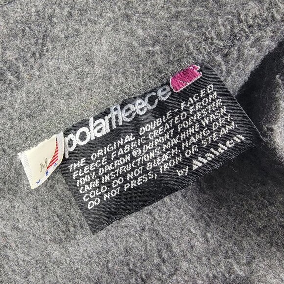 Polar Fleece By Malden Adults Medium Gray Full Zip Sweater Winter Warm Casual - Picture 4 of 8